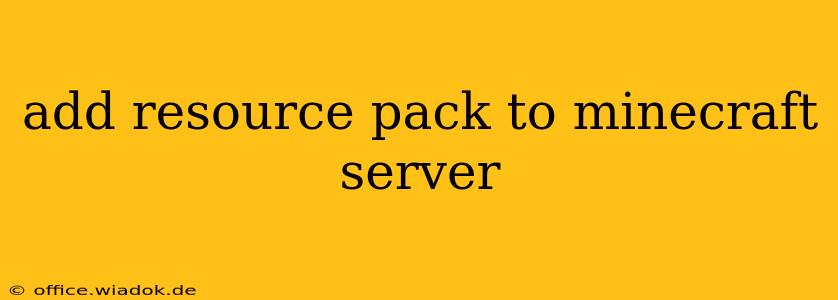 add resource pack to minecraft server