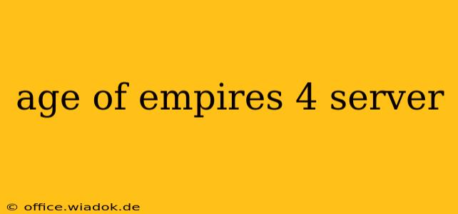 age of empires 4 server