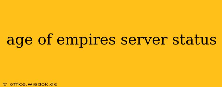 age of empires server status