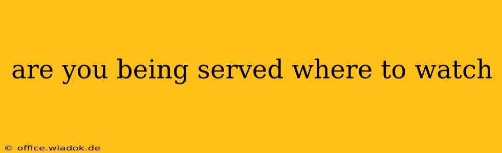 are you being served where to watch