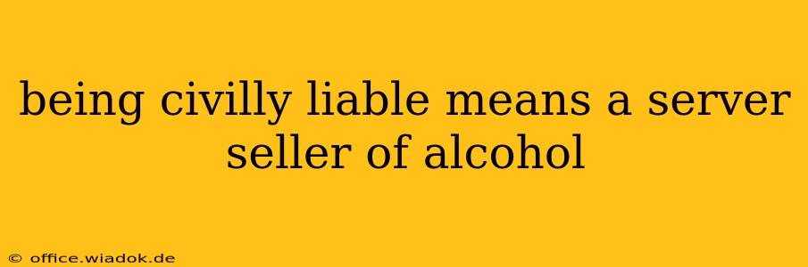 being civilly liable means a server seller of alcohol