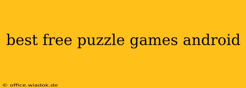 best free puzzle games android