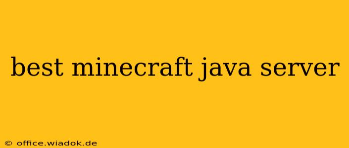 best minecraft java server