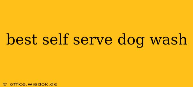 best self serve dog wash