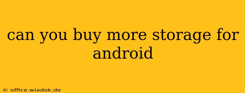 can you buy more storage for android