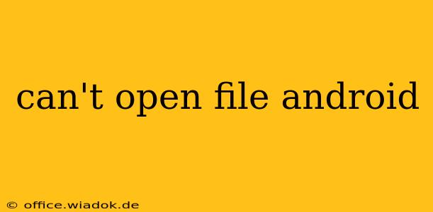 can't open file android