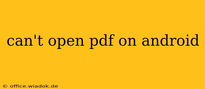 can't open pdf on android