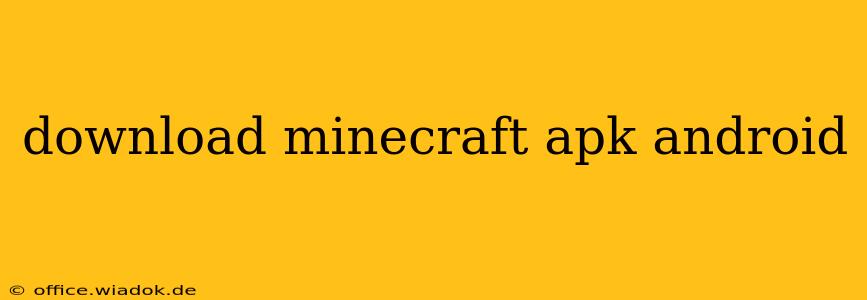 download minecraft apk android