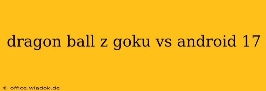 dragon ball z goku vs android 17