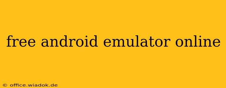 free android emulator online