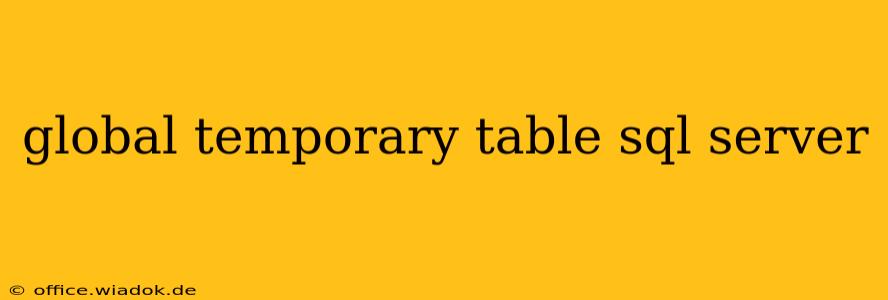 global temporary table sql server