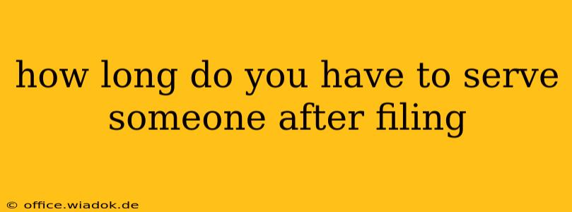 how long do you have to serve someone after filing