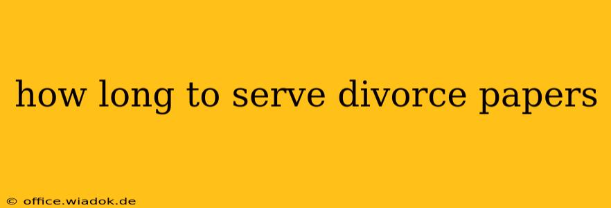 how long to serve divorce papers