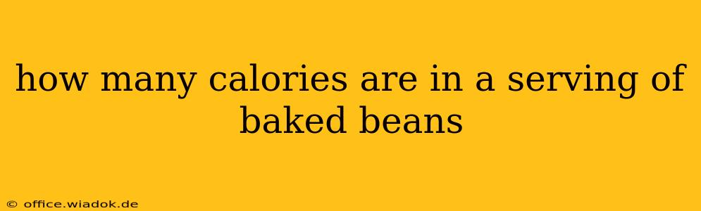 how many calories are in a serving of baked beans