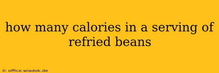 how many calories in a serving of refried beans