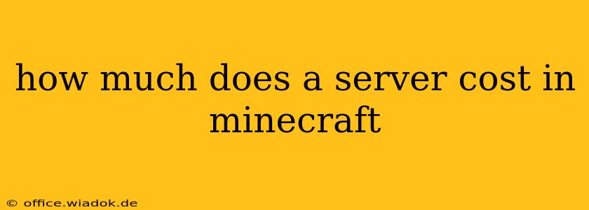 how much does a server cost in minecraft