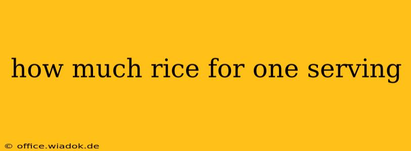 how much rice for one serving