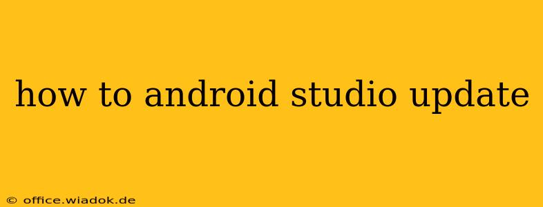 how to android studio update