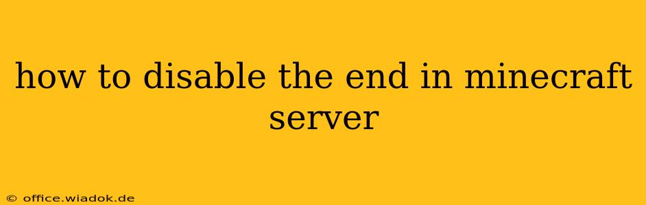 how to disable the end in minecraft server