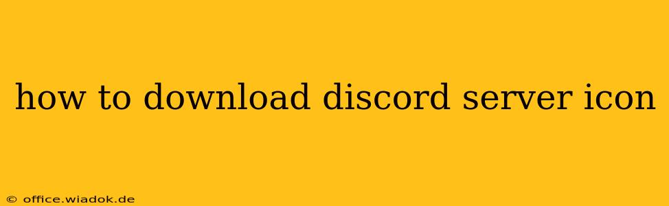 how to download discord server icon