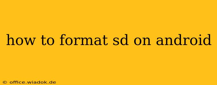 how to format sd on android