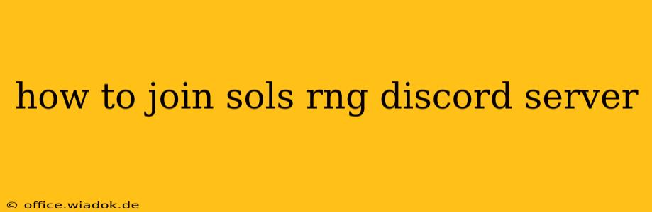 how to join sols rng discord server