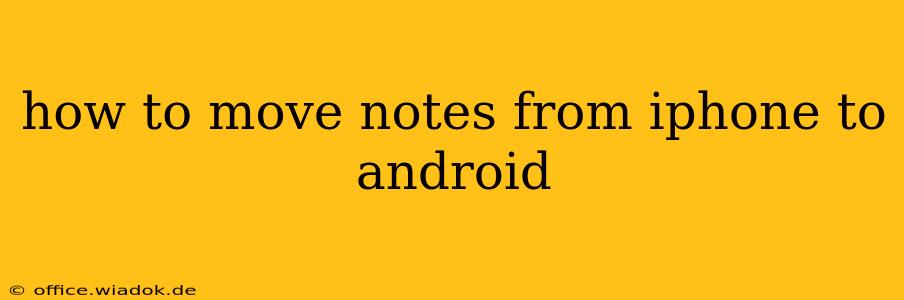 how to move notes from iphone to android