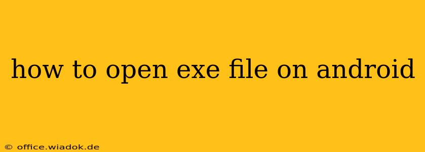 how to open exe file on android