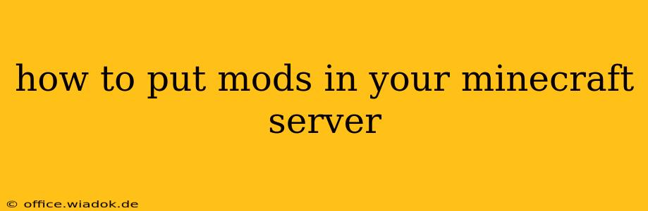 how to put mods in your minecraft server