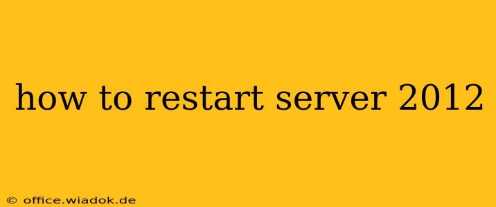 how to restart server 2012