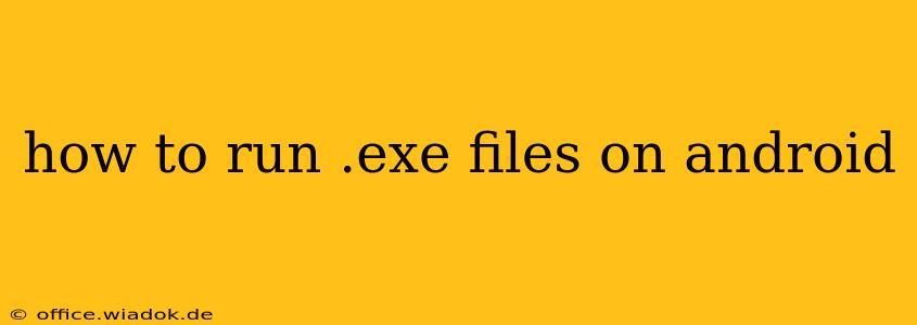 how to run .exe files on android