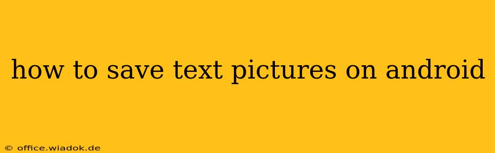 how to save text pictures on android