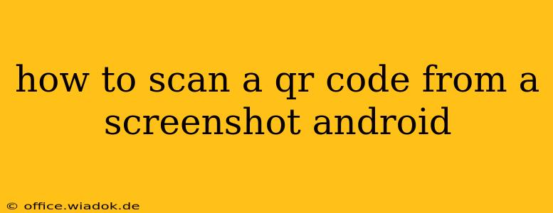 how to scan a qr code from a screenshot android