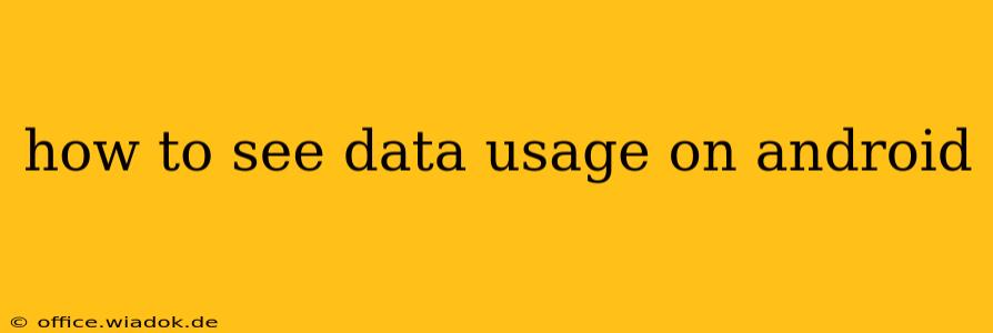 how to see data usage on android