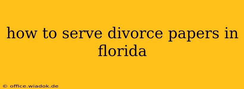 how to serve divorce papers in florida