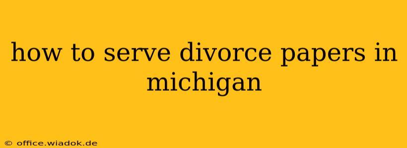 how to serve divorce papers in michigan