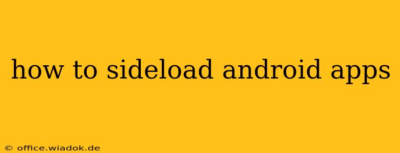 how to sideload android apps