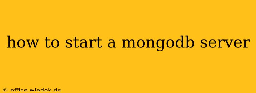 how to start a mongodb server