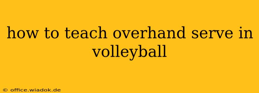 how to teach overhand serve in volleyball