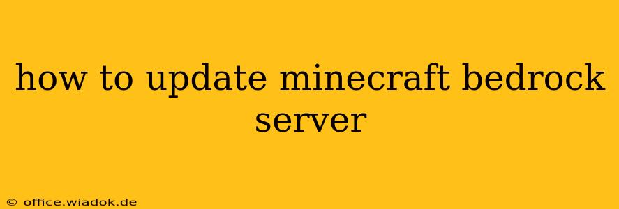 how to update minecraft bedrock server