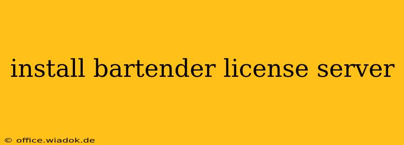 install bartender license server