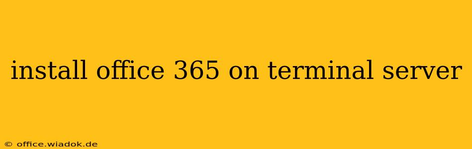 install office 365 on terminal server