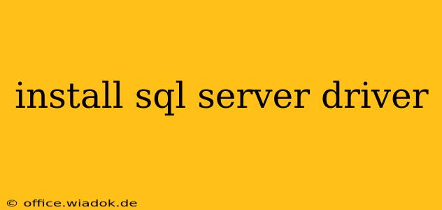 install sql server driver