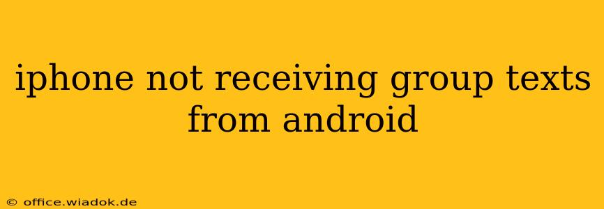 iphone not receiving group texts from android