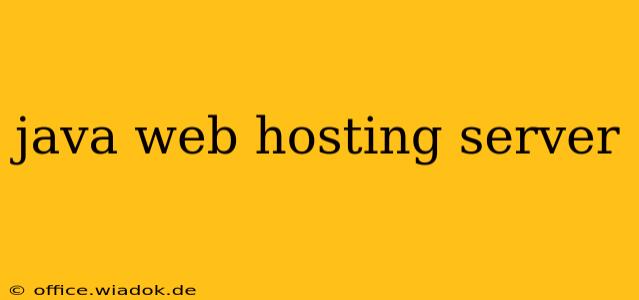 java web hosting server