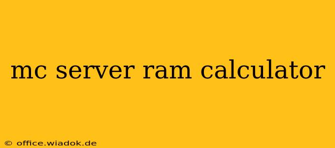 mc server ram calculator