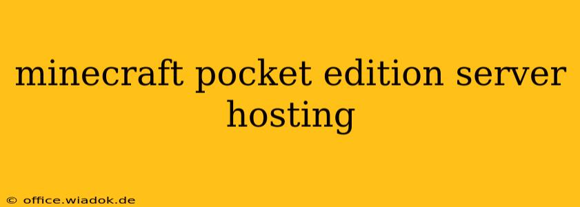 minecraft pocket edition server hosting