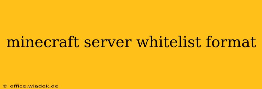 minecraft server whitelist format