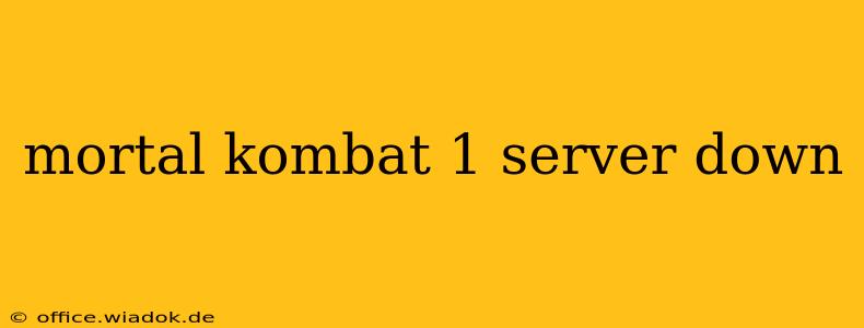 mortal kombat 1 server down