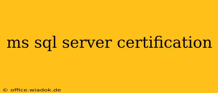 ms sql server certification